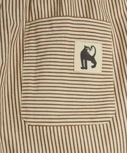Poplin woven jongens korte broek bruin