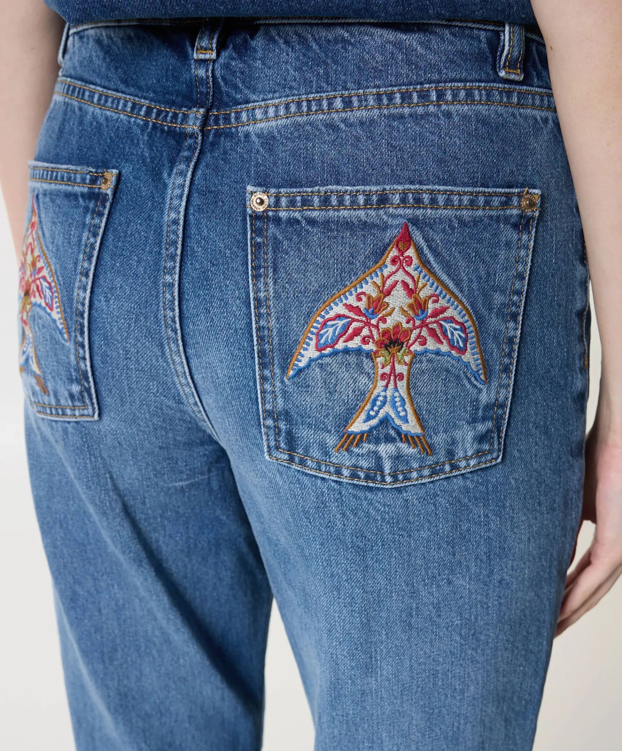 Porcelain Birds dames jeans blauw