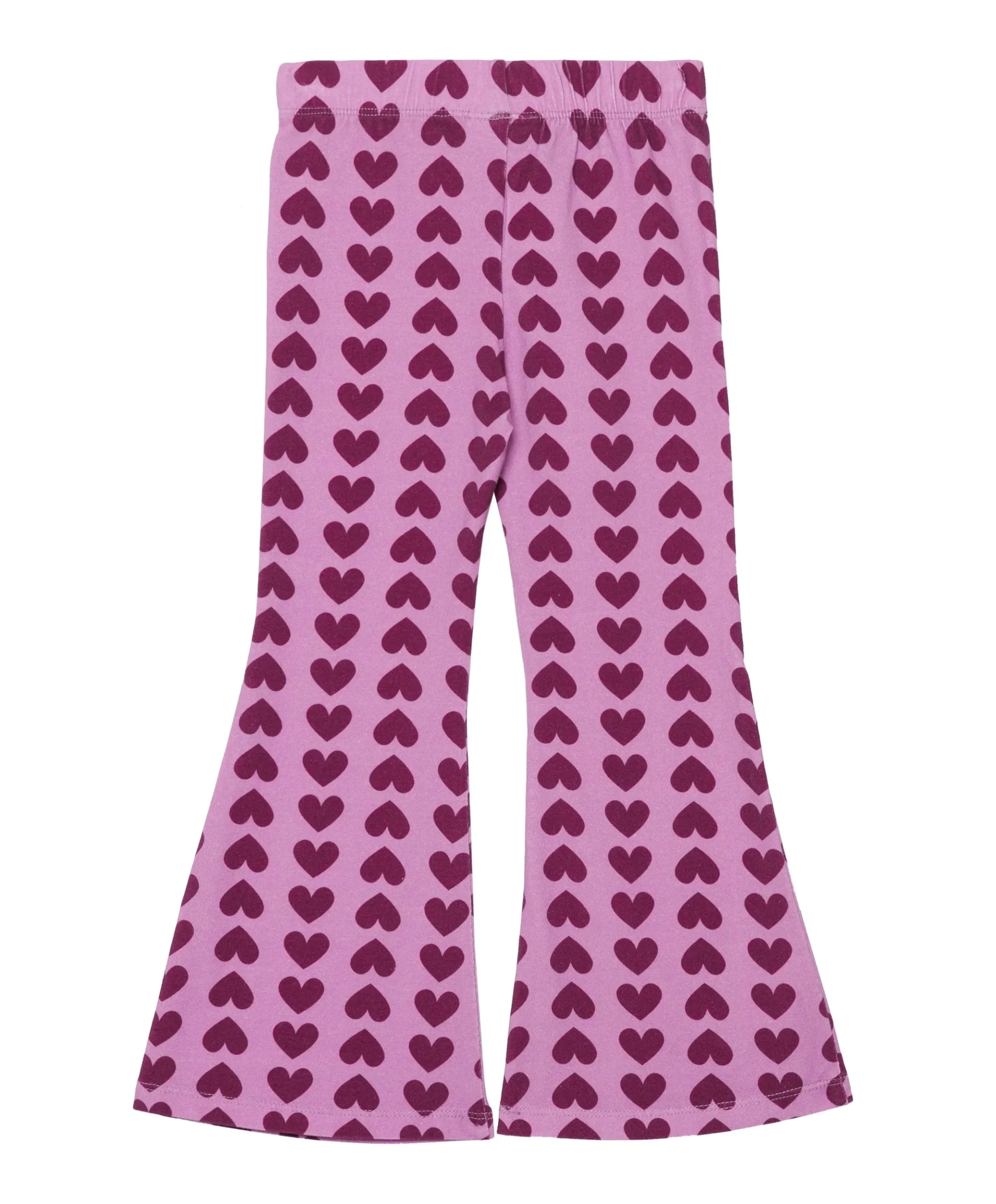 Purple hearts flared meisjes broek roze