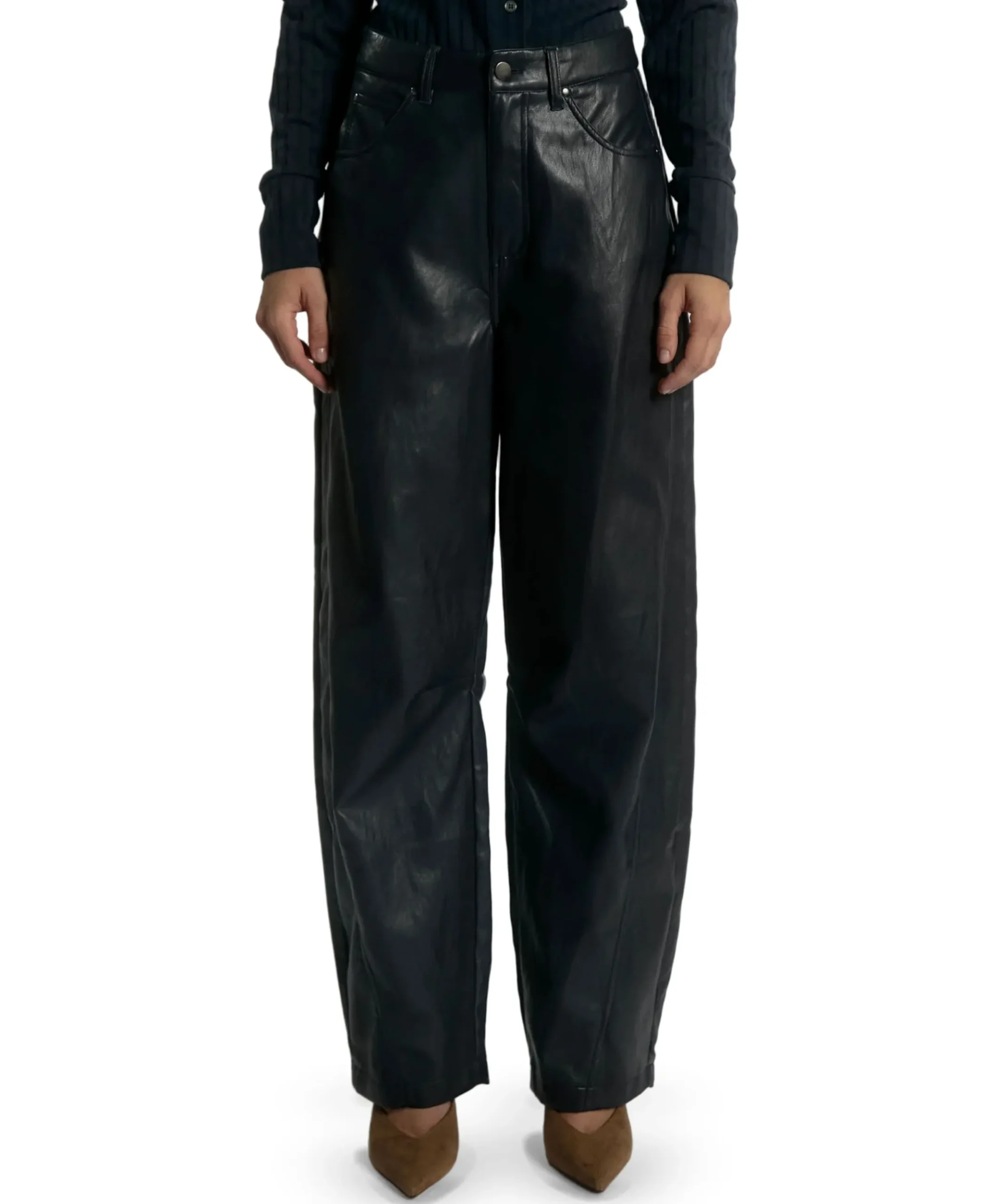 QUIN PU 689 dames broek blauw