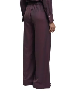 Regular length wide leg dames broek bruin