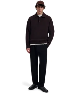Regular Wool Pleated Pant heren pantalon zwart