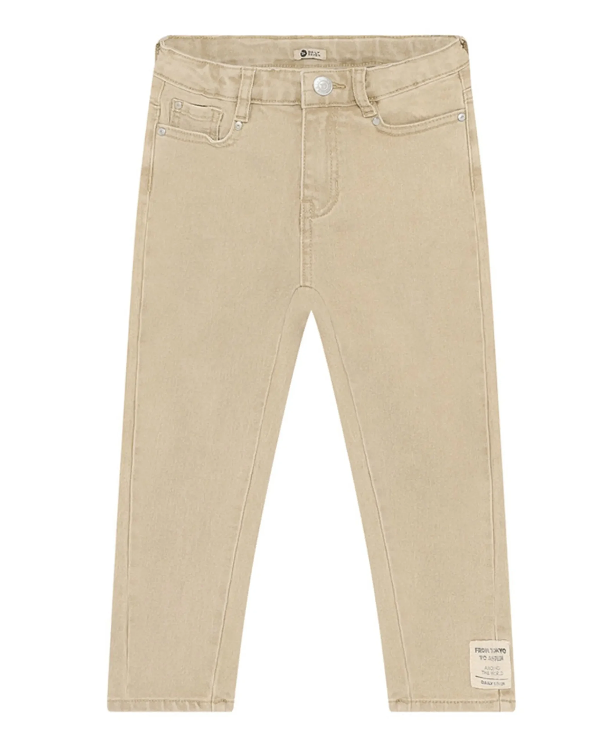 Relaxed Fit Washed jongens broek beige