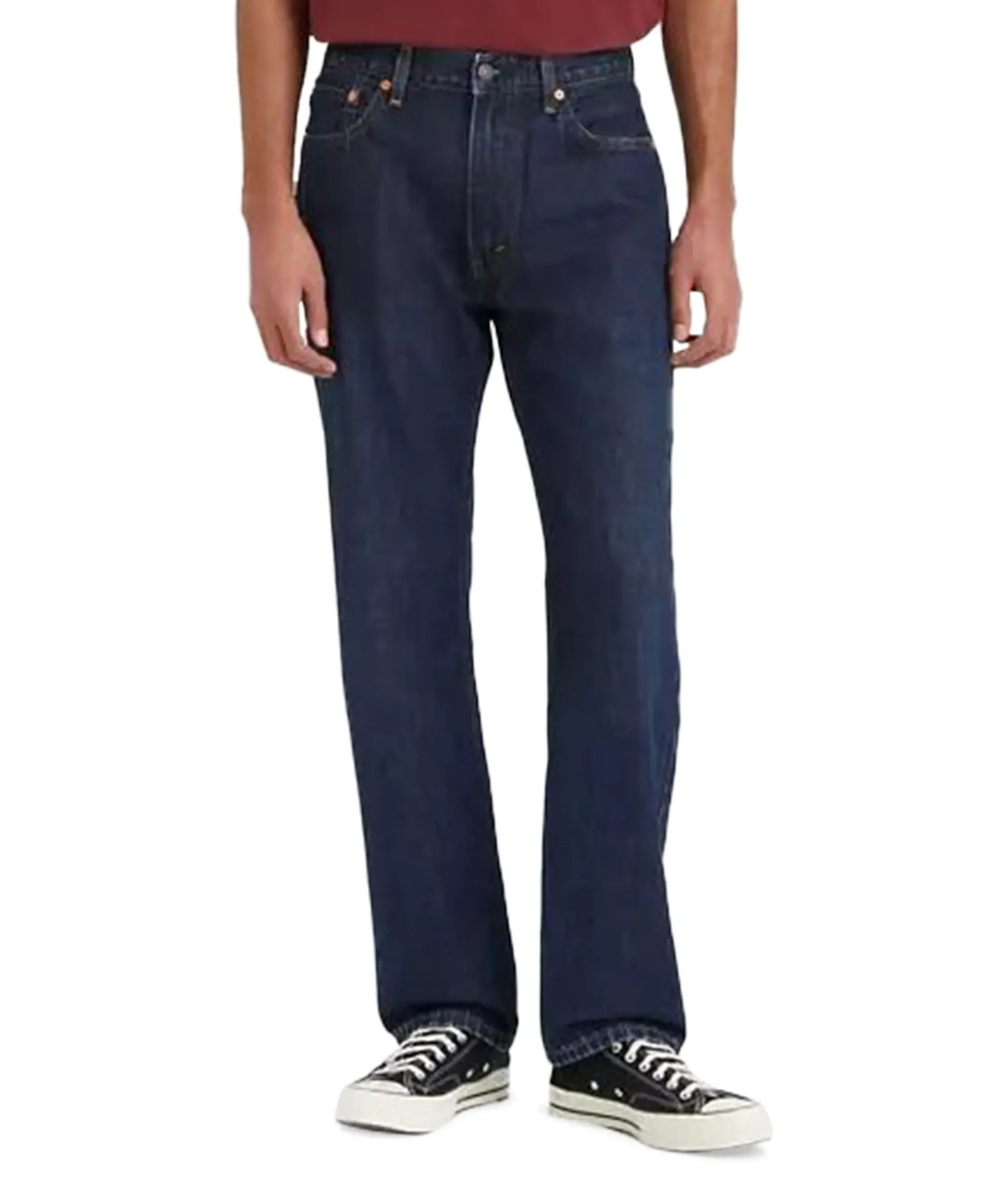 555 Relaxed straight heren jeans blauw