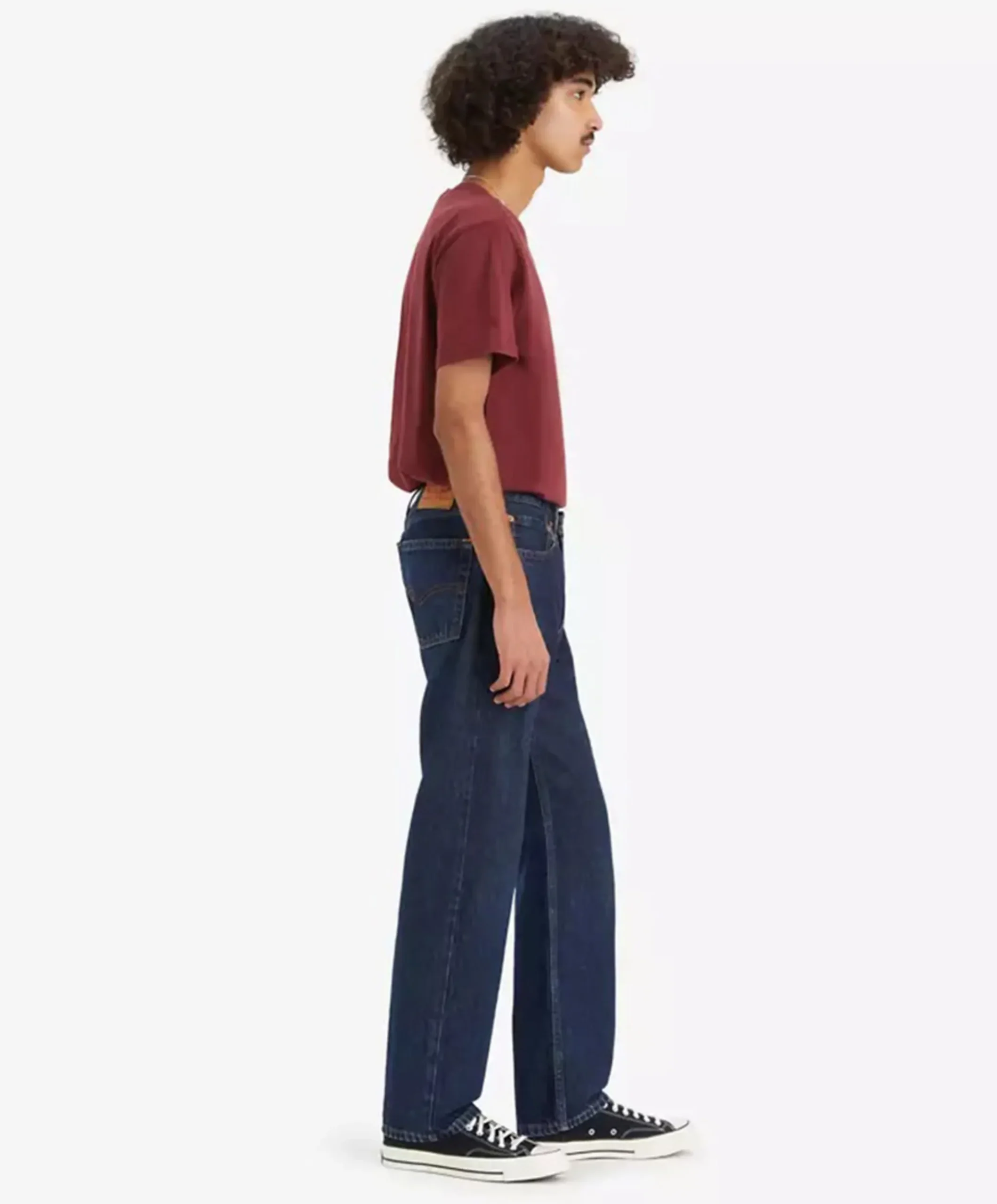 555 Relaxed straight heren jeans blauw