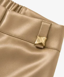 Ribe dames broek beige
