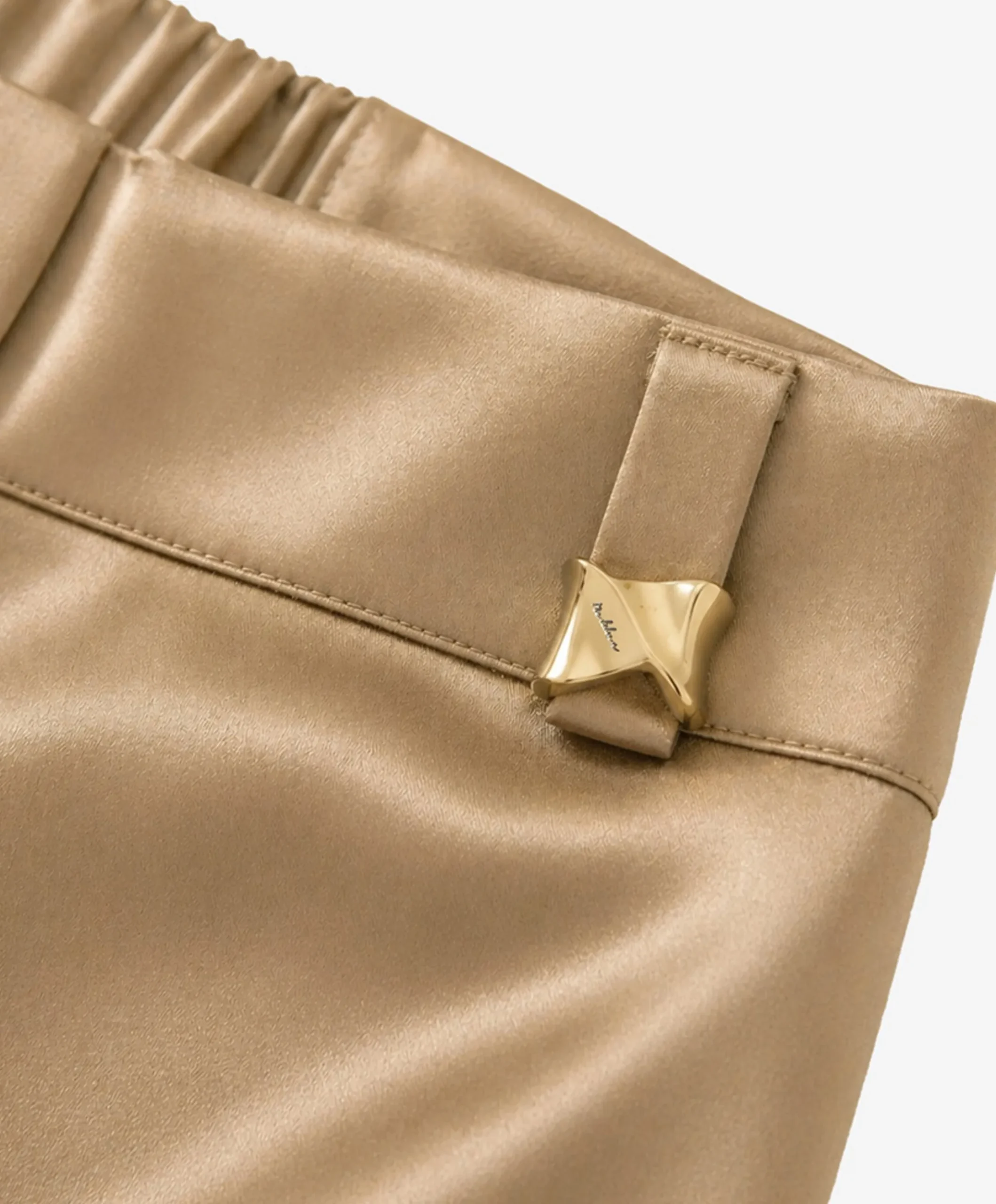 Ribe dames broek beige