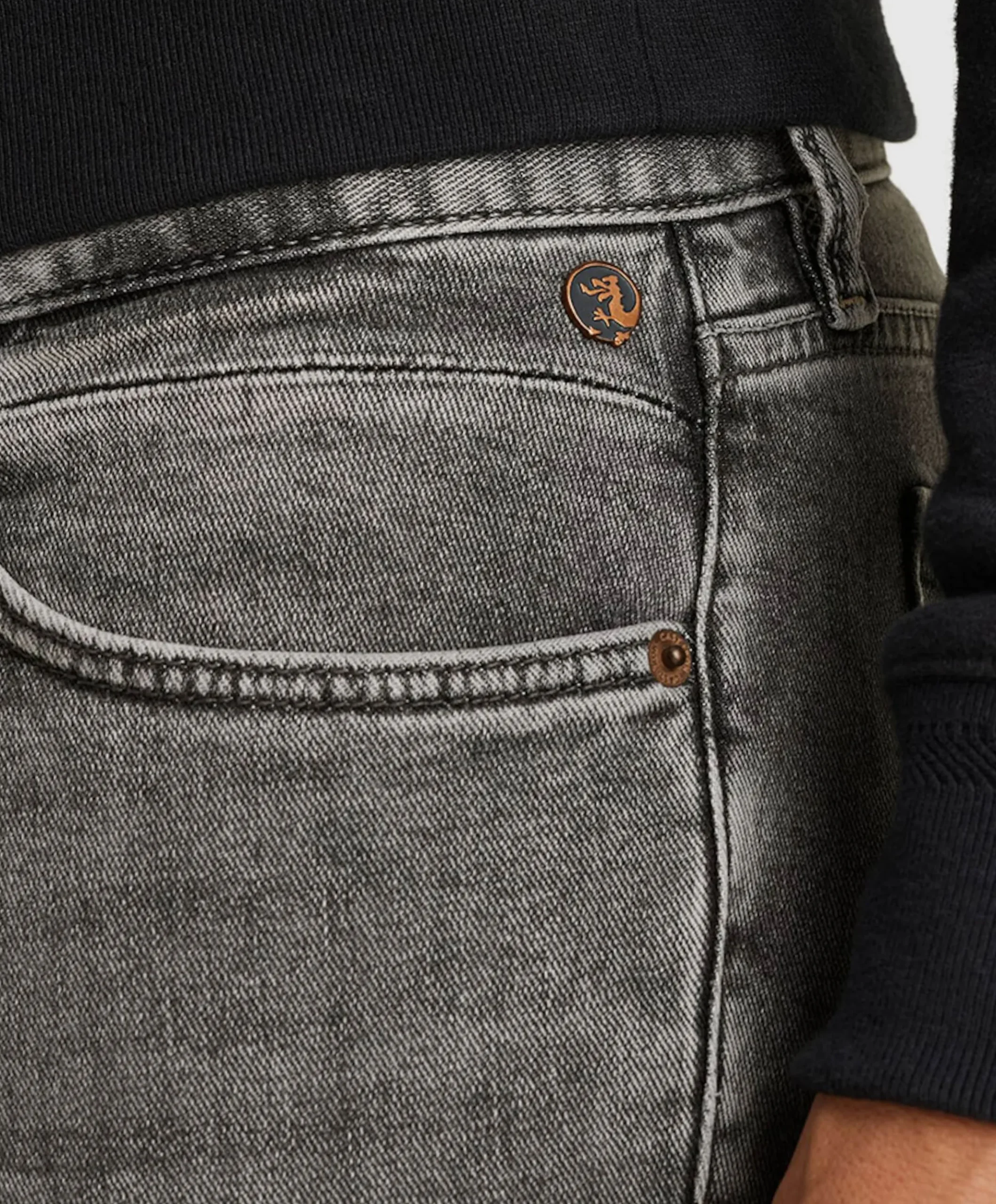 RISER SLIM MEDIUM COAL GREY heren jeans grijs