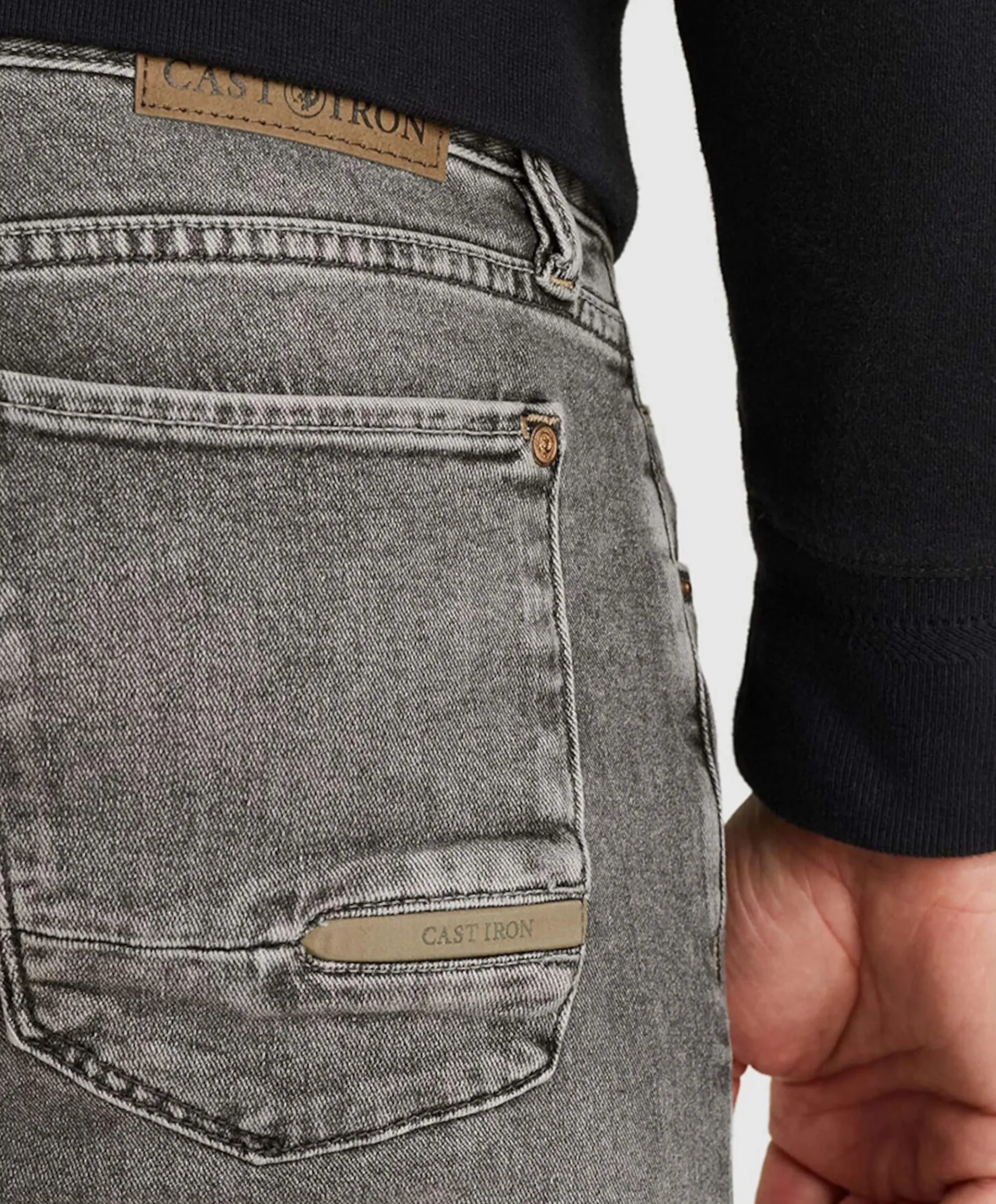 RISER SLIM MEDIUM COAL GREY heren jeans grijs