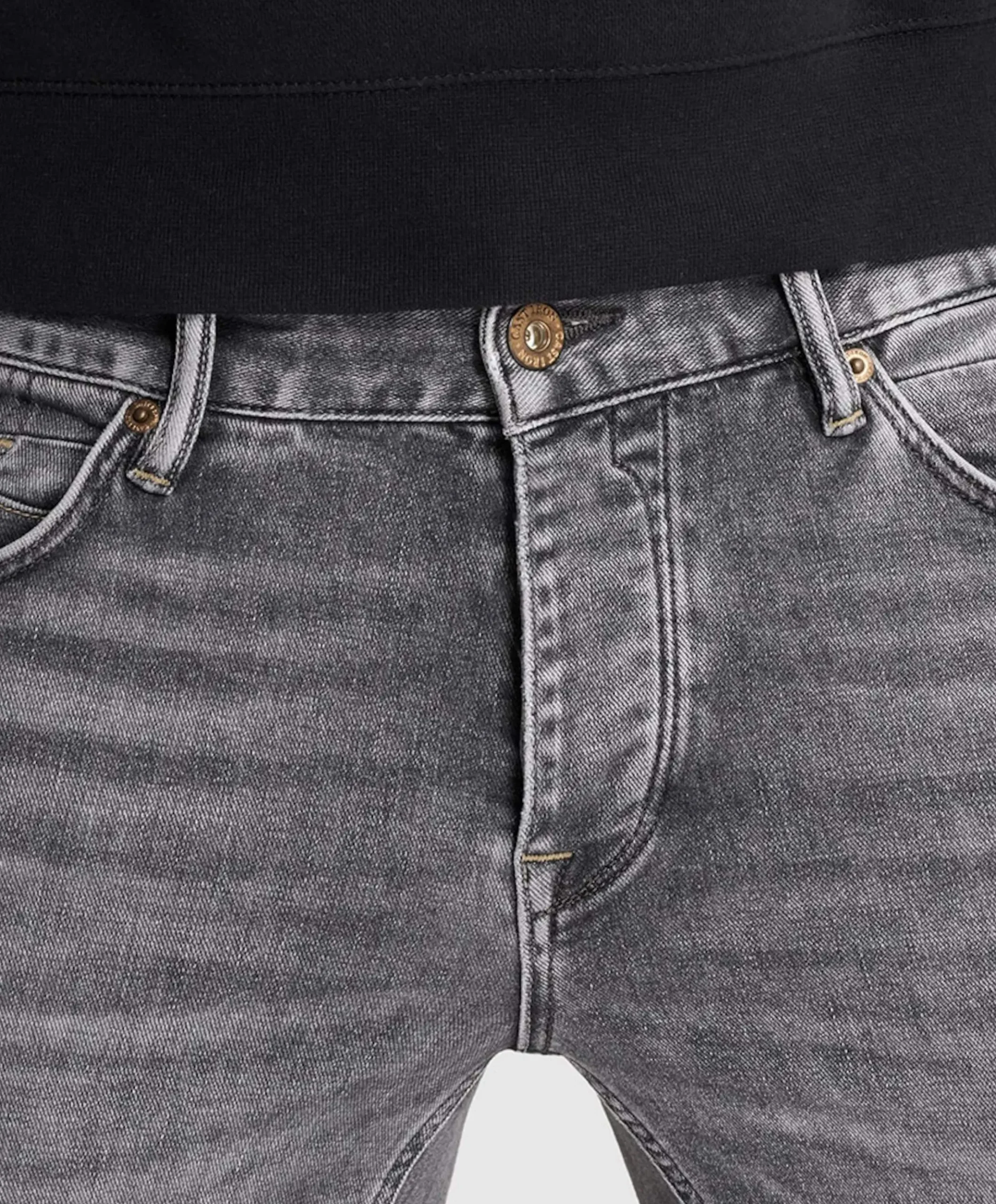 RISER SLIM MEDIUM COAL GREY heren jeans grijs