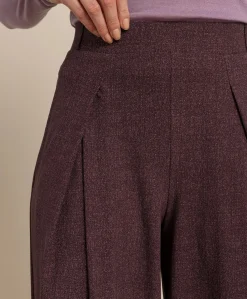 Sari herringbone dames broek bordeaux