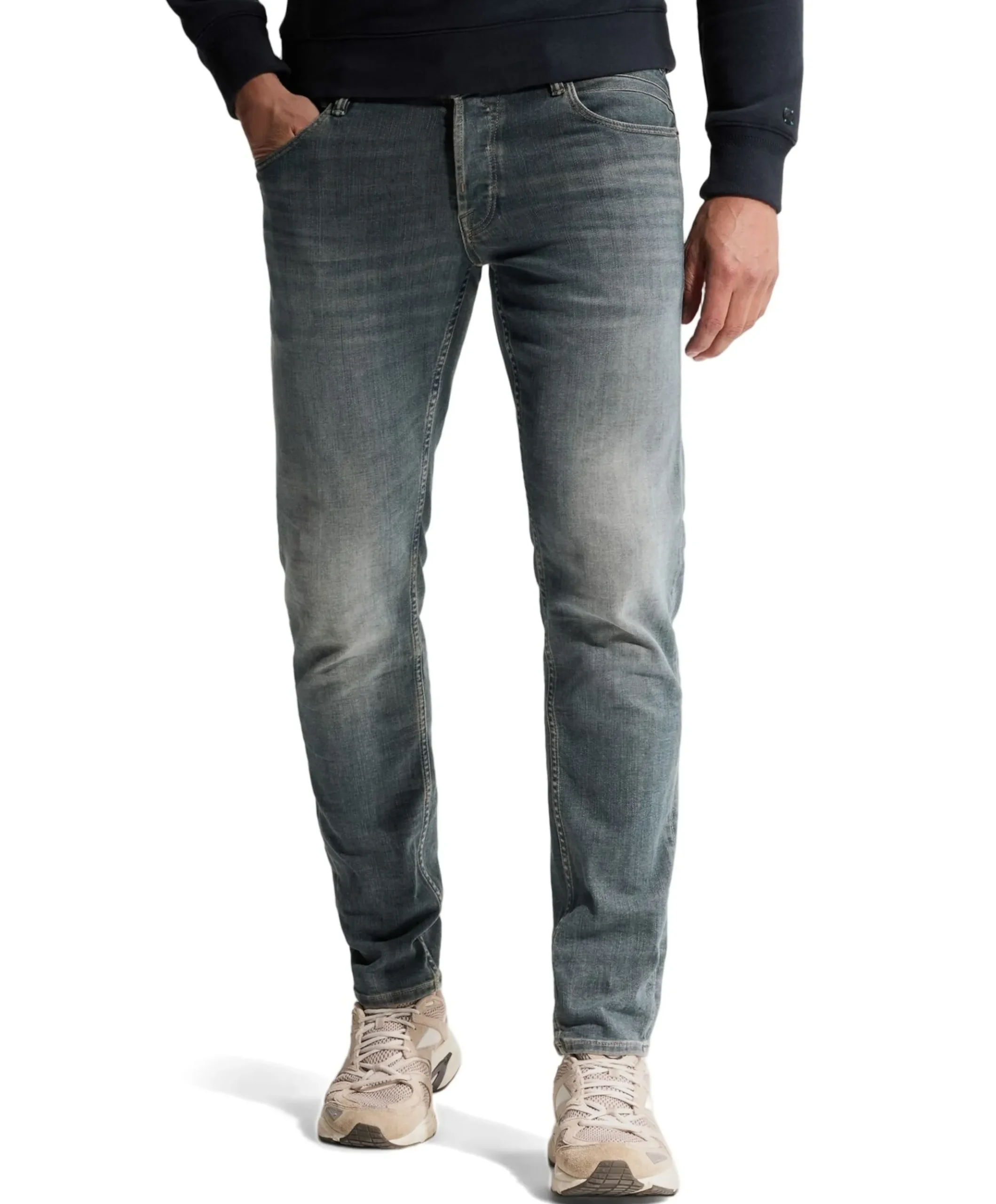 SHIFTBACK TAPERED NIGHT COAL BLACK heren jeans groen