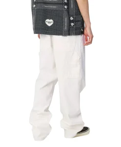 Single Knee Pant Cotton Smith Denim heren jeans ecru
