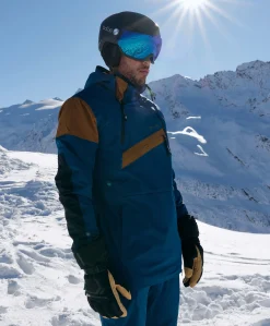 Skihelm blauw