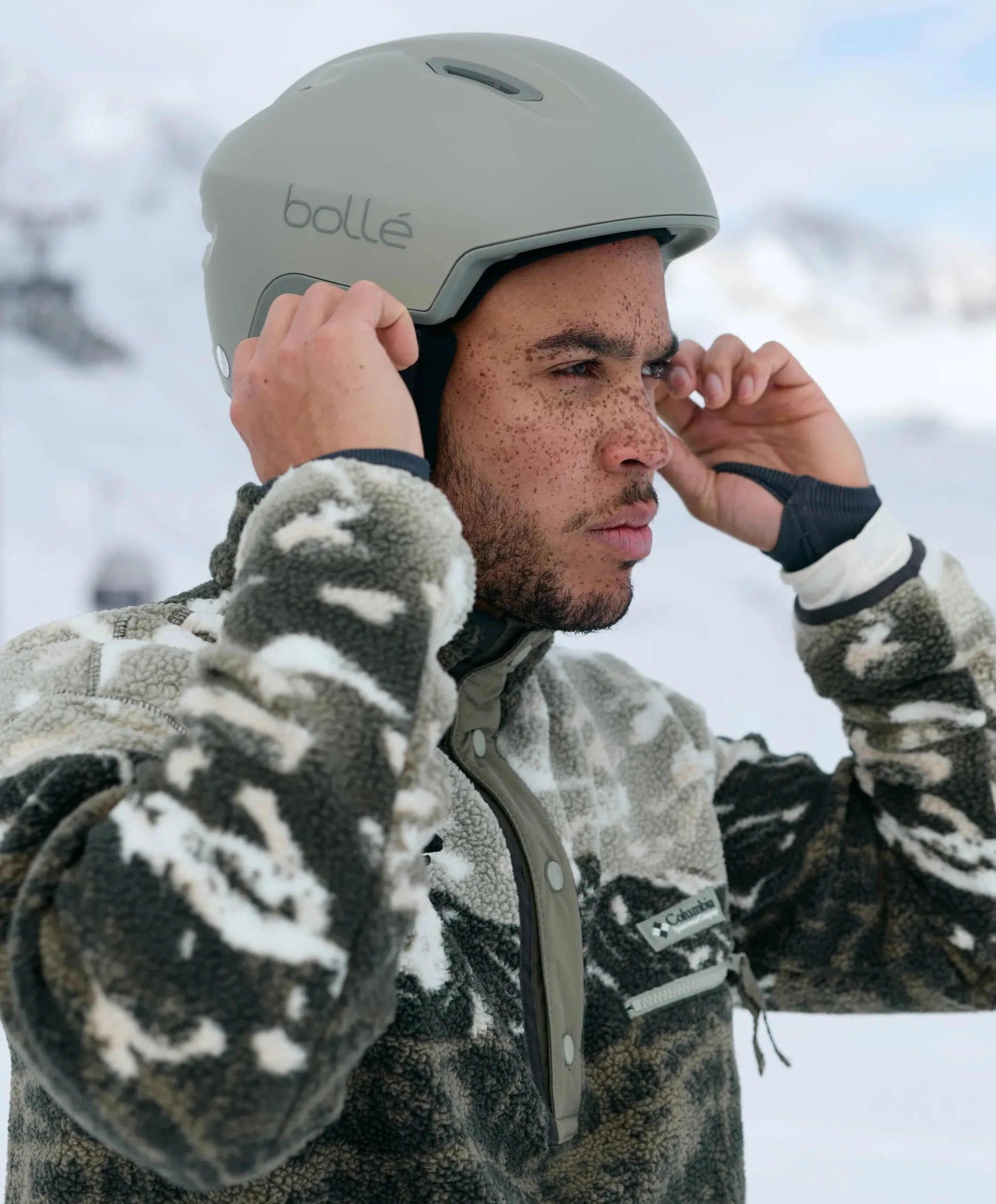 Skihelm grijs