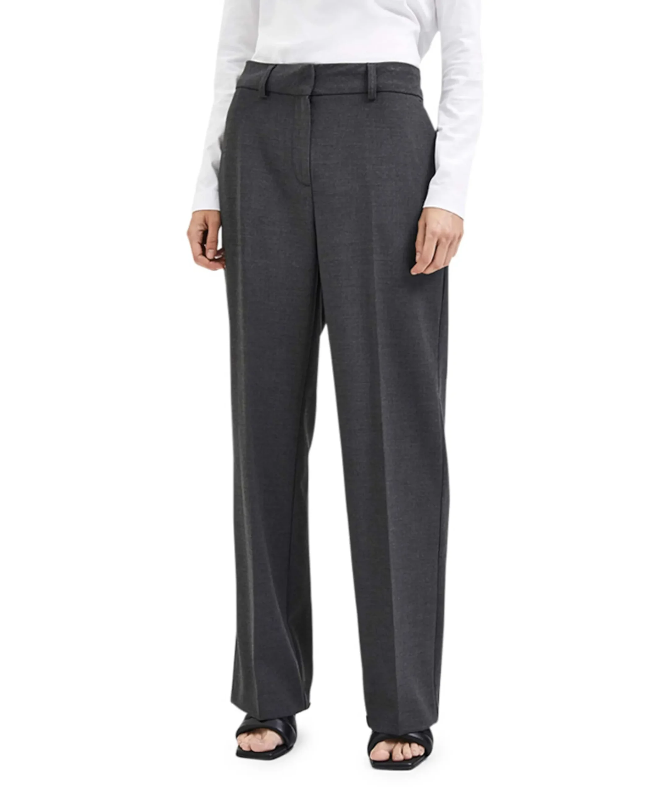 SLFRITA MW WIDE PANT DGM N NOOS dames broek grijs