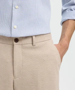 SLHSLIM-AITOR JERSEY TRS FLEX NOOS heren pantalon beige