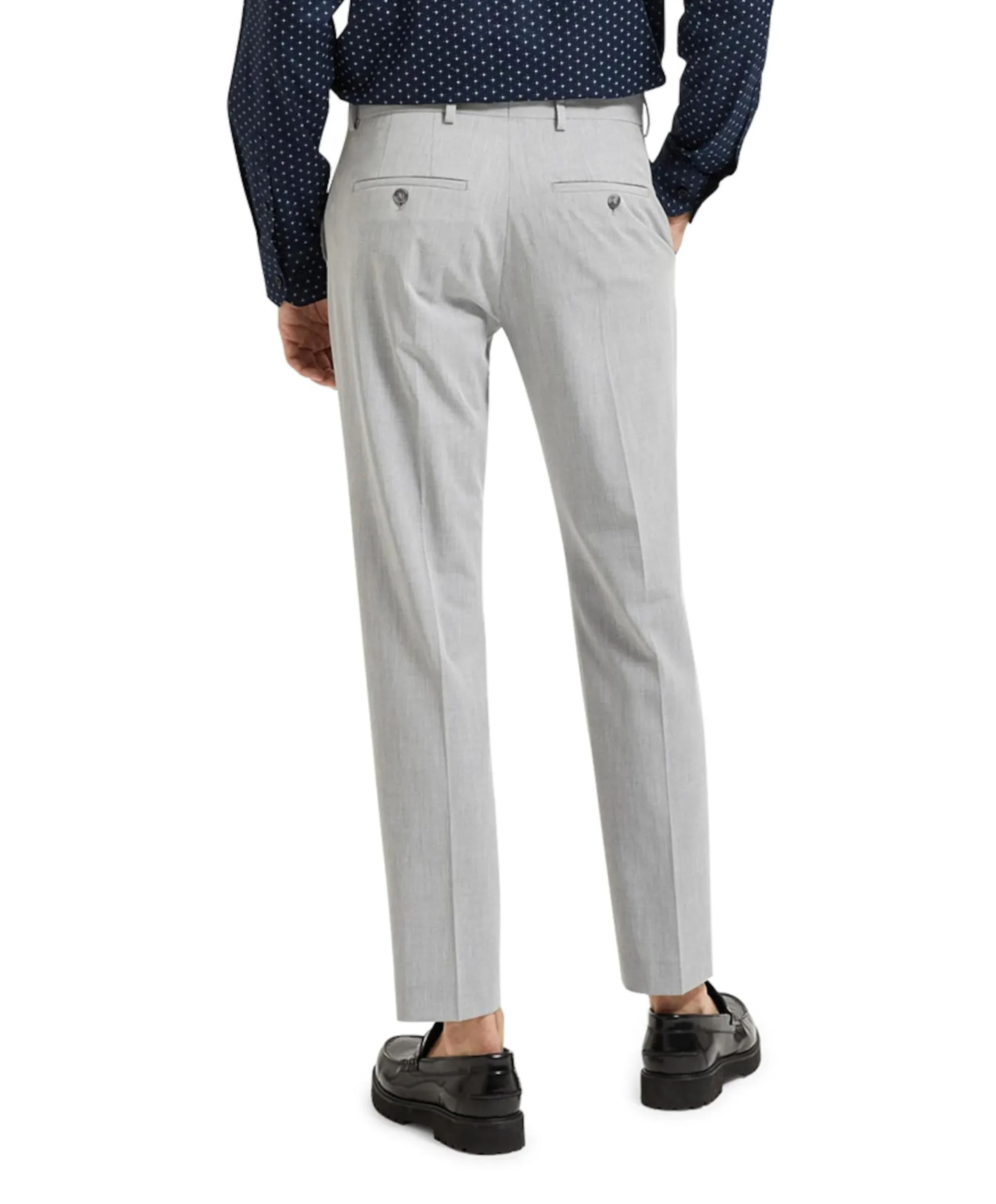 SLHSLIM-LIAM TRS FLEX NOOS heren pantalon grijs
