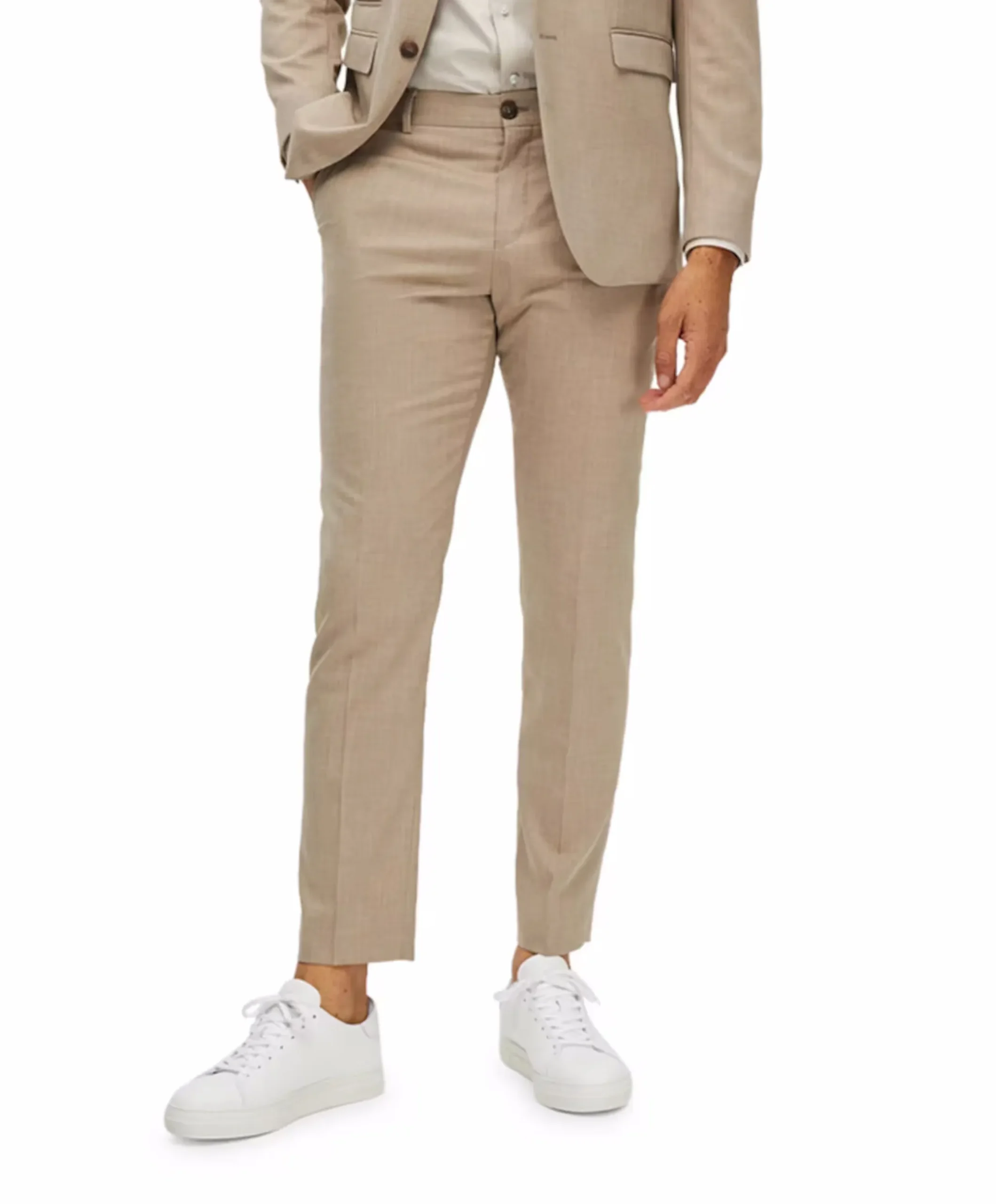 SLHSLIM-NEIL TRS B NOOS heren pantalon beige