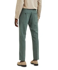 SLHSLIM-OASIS LINEN TRS B NOOS heren pantalon groen