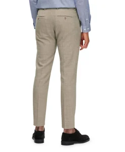 SLHSLIM-OASIS LINEN TRS B NOOS heren pantalon beige