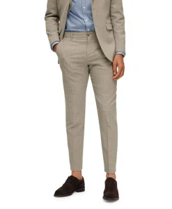 SLHSLIM-OASIS LINEN TRS B NOOS heren pantalon beige