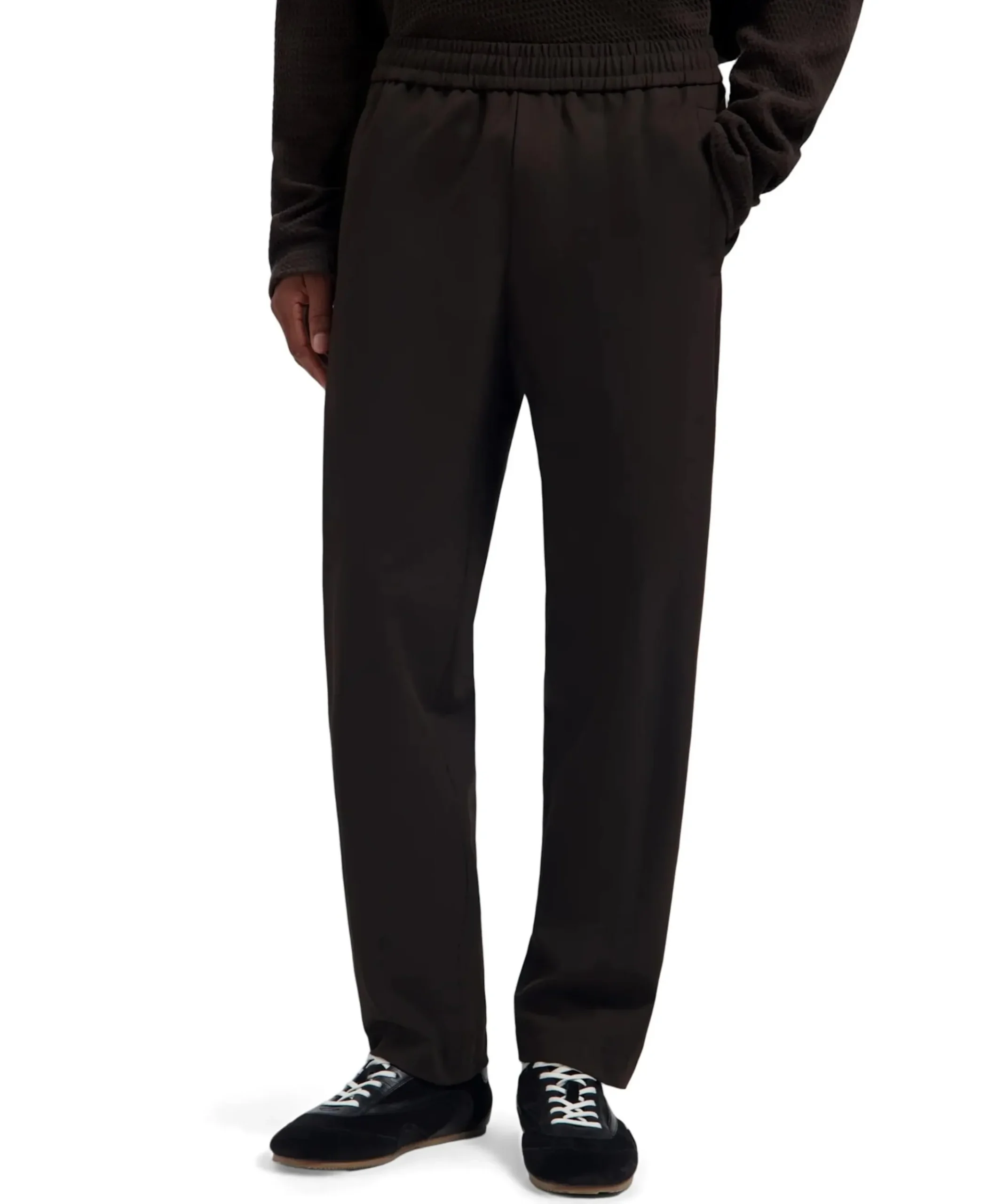 Slim Elasticated Pant heren pantalon bruin