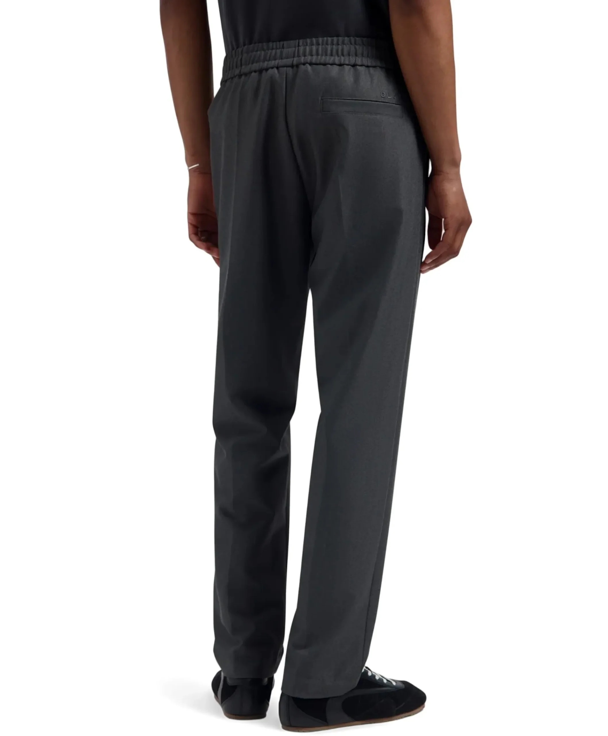 Slim Elasticated Pant heren pantalon grijs