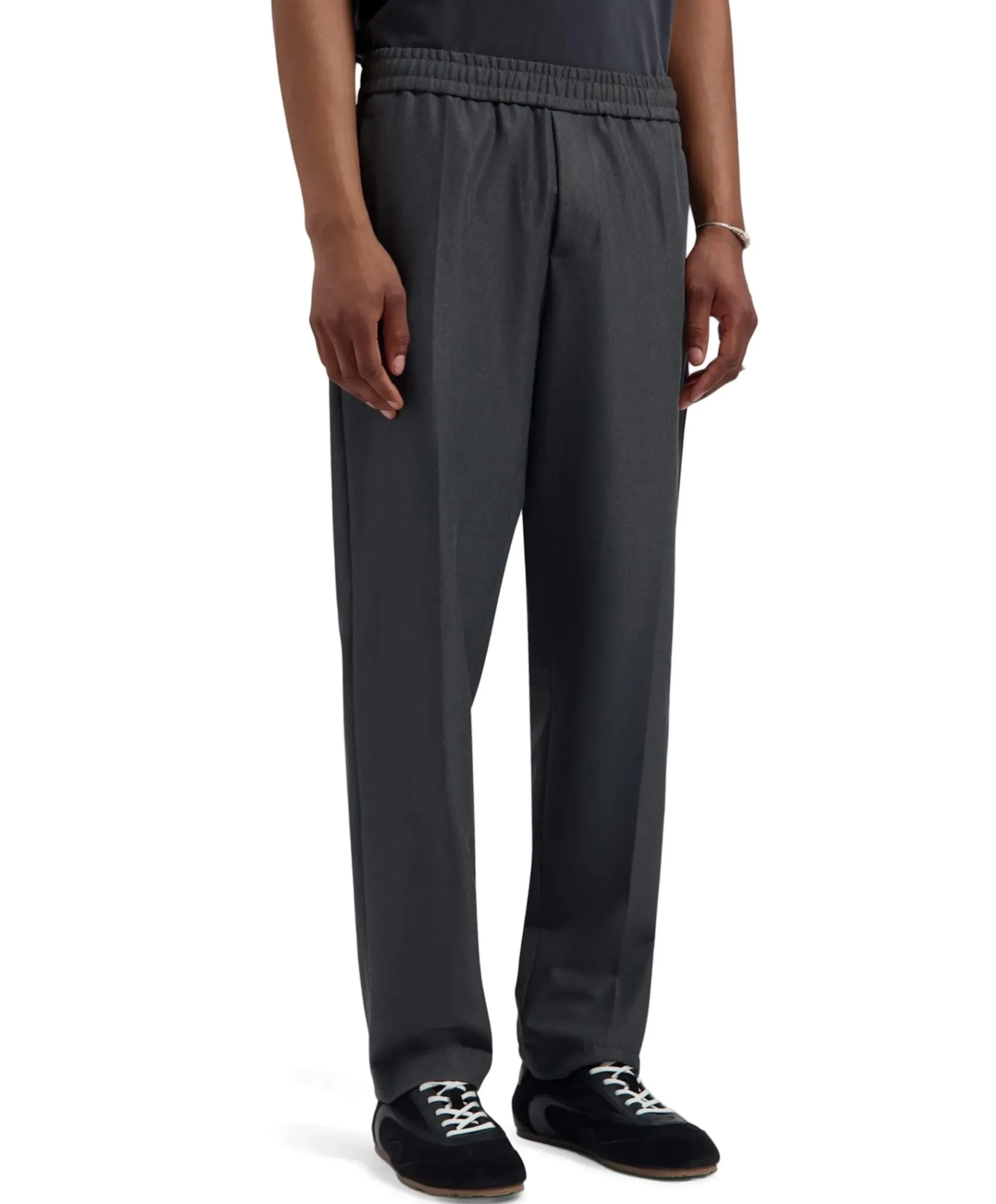 Slim Elasticated Pant heren pantalon grijs