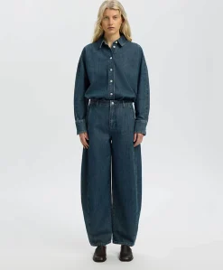 SLWBARREL RELAXED BELLA dames jeans blauw