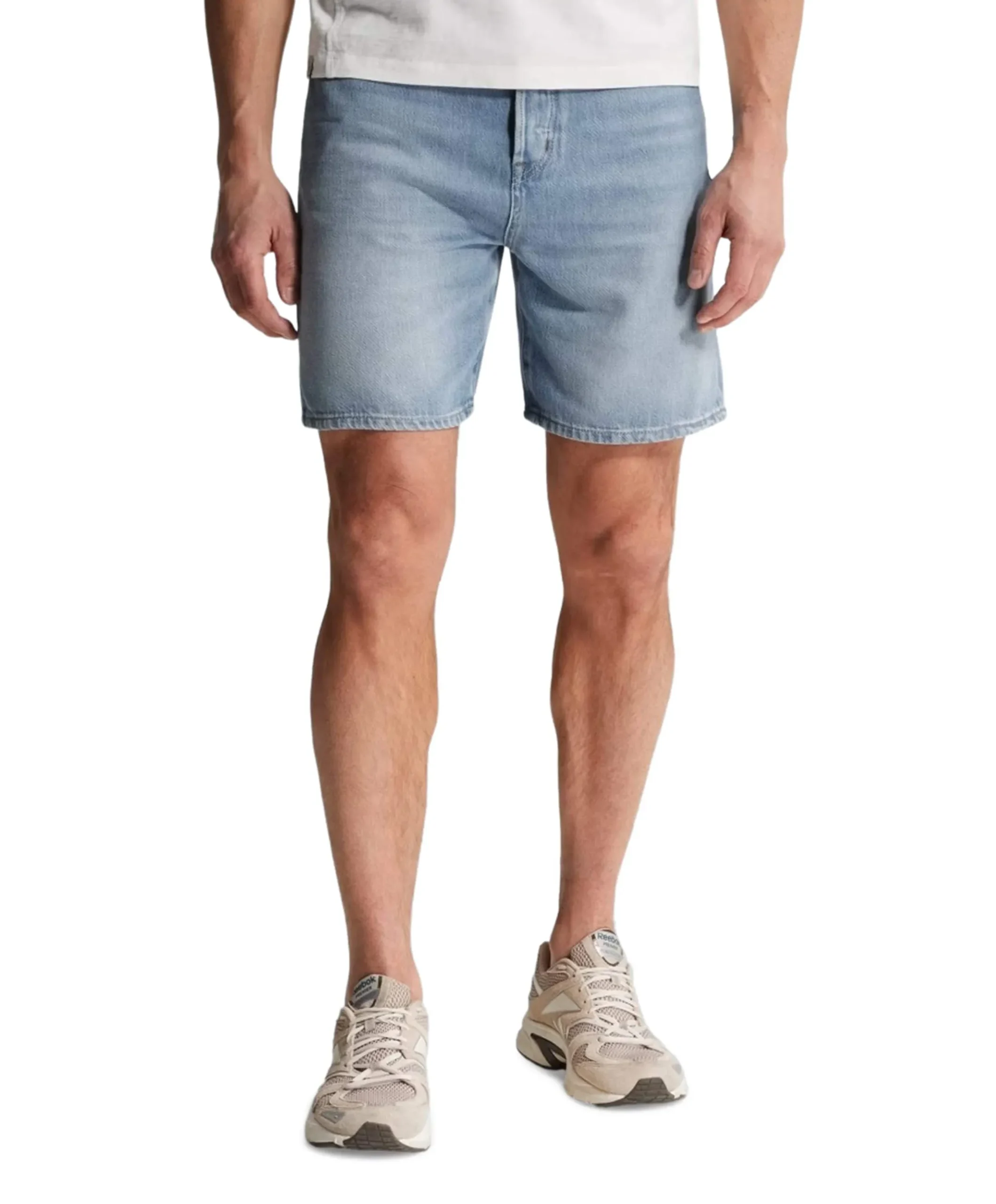 STEEPER SHORTS LIGHT BLEACH BLUE heren korte broek blauw