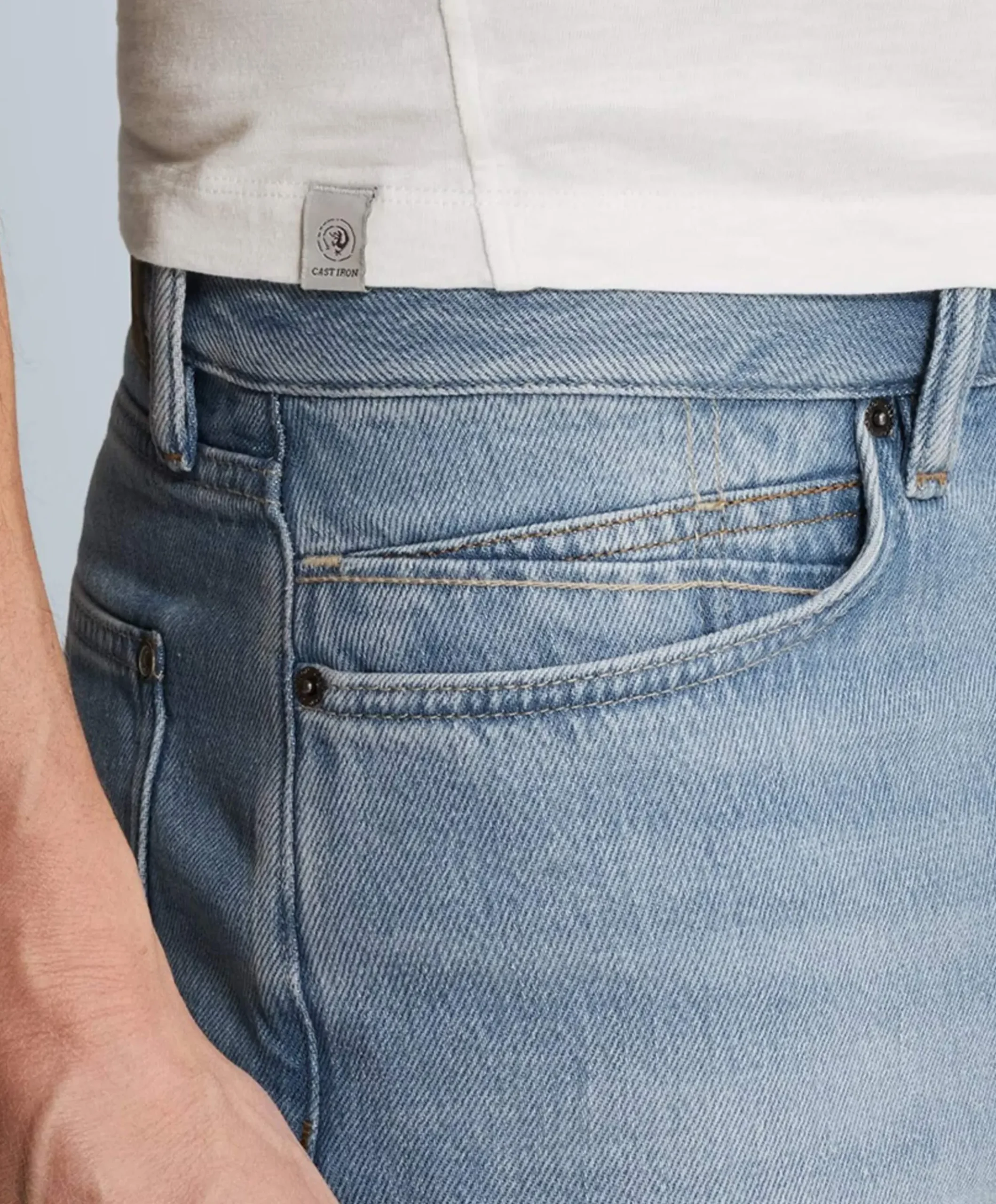 STEEPER SHORTS LIGHT BLEACH BLUE heren korte broek blauw