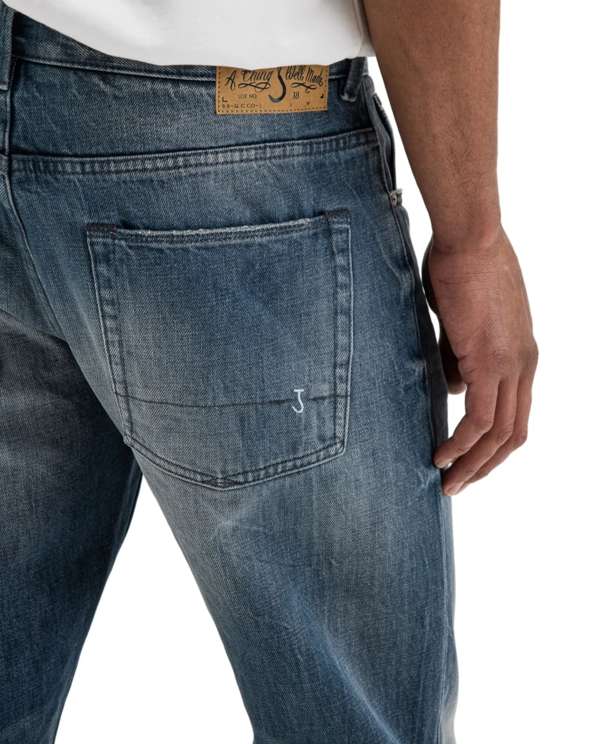 Stockton Straight Fog Denim heren broek blauw