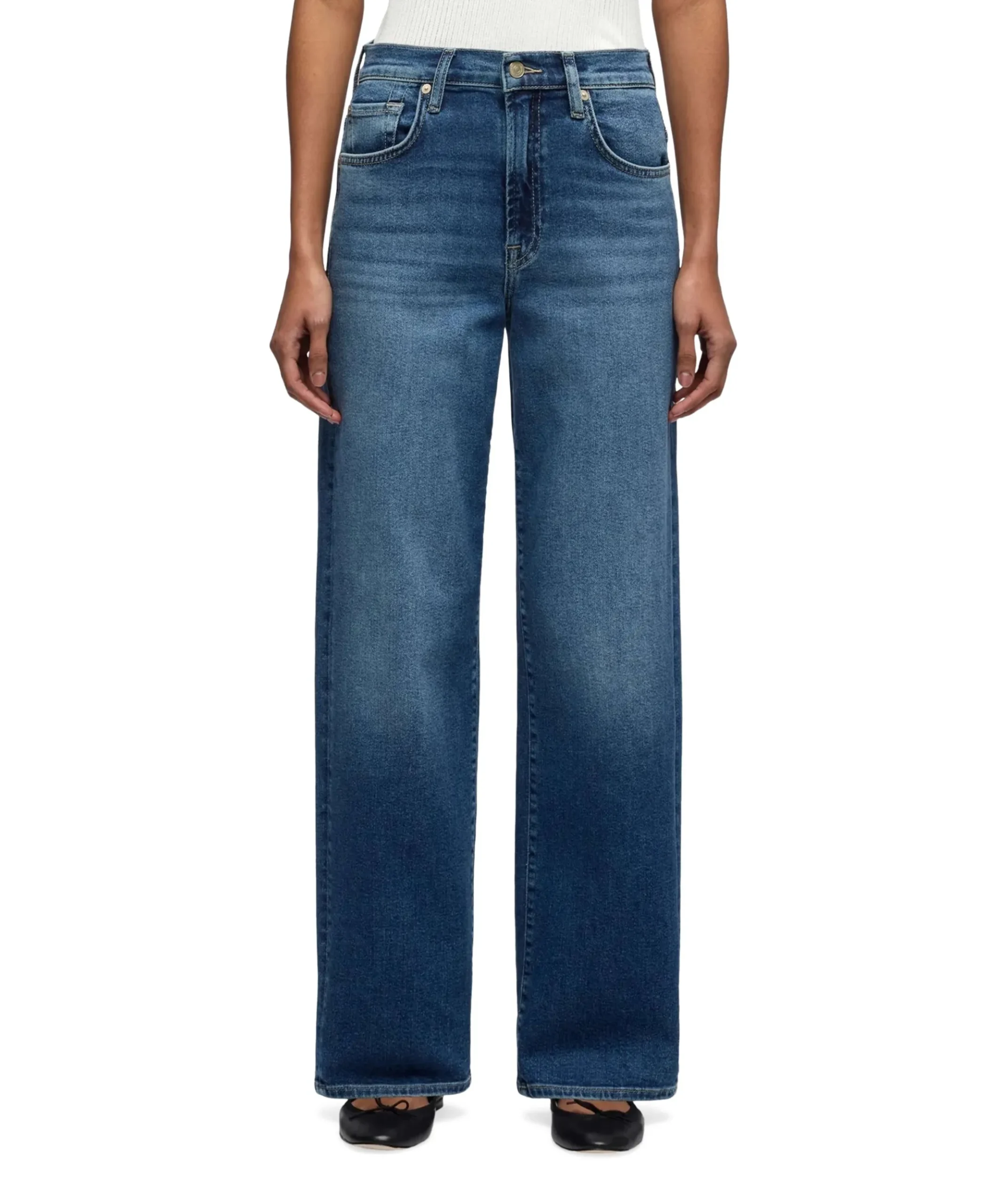 Stovepipe Straight dames jeans blauw