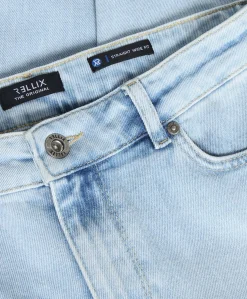 Straight Wide Fit jongens jeans blauw