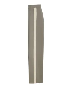 Stripe dames broek beige