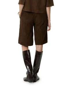 Suede Culottes dames bermuda bruin