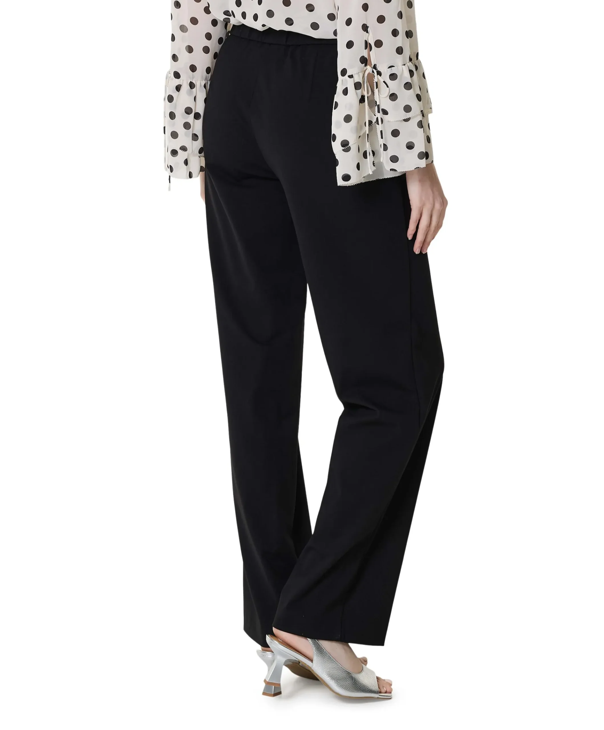 Sue Wide dames broek zwart