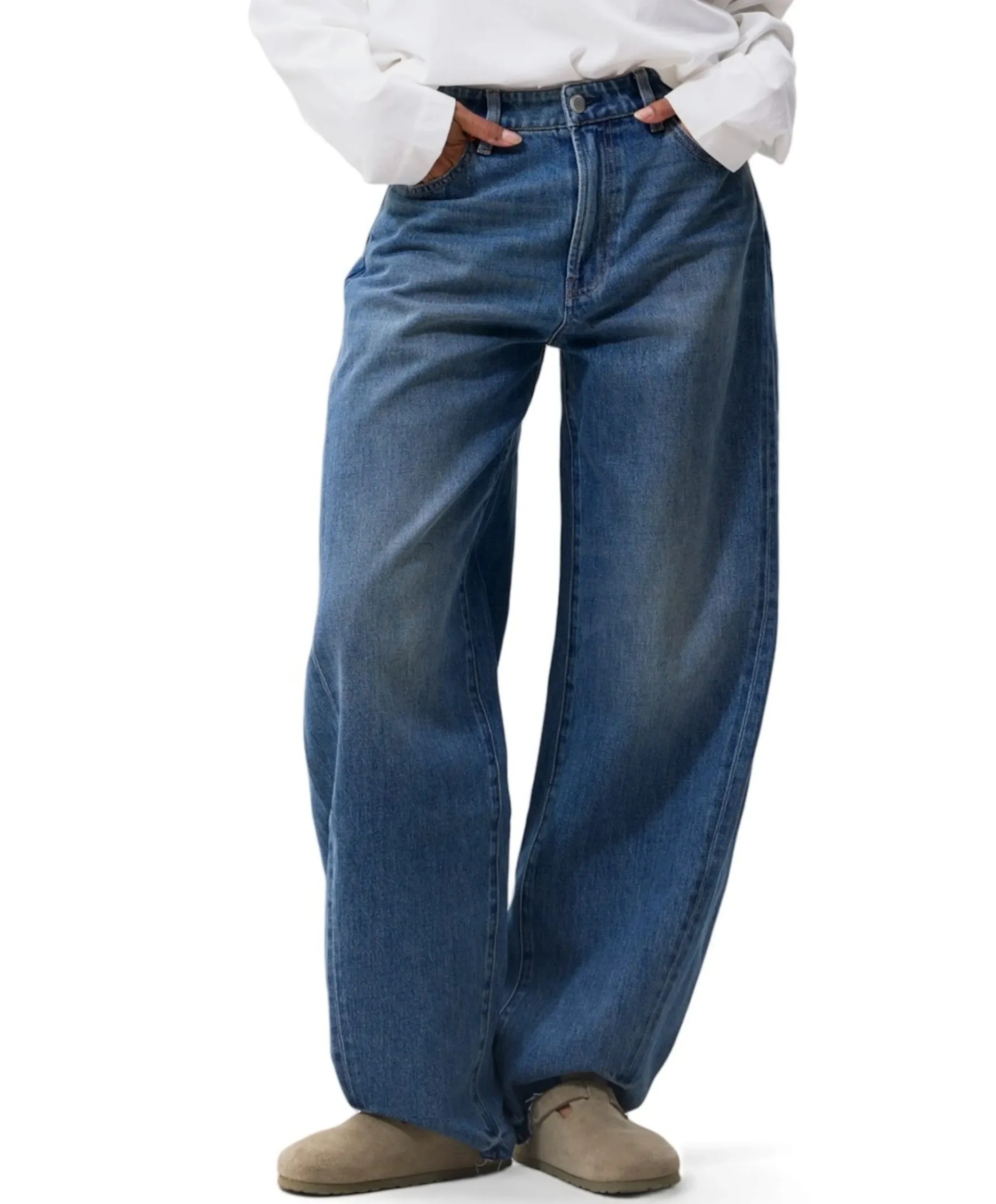 Super barrel fit jeans dames jeans blauw