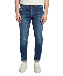 Tapered fit heren jeans blauw