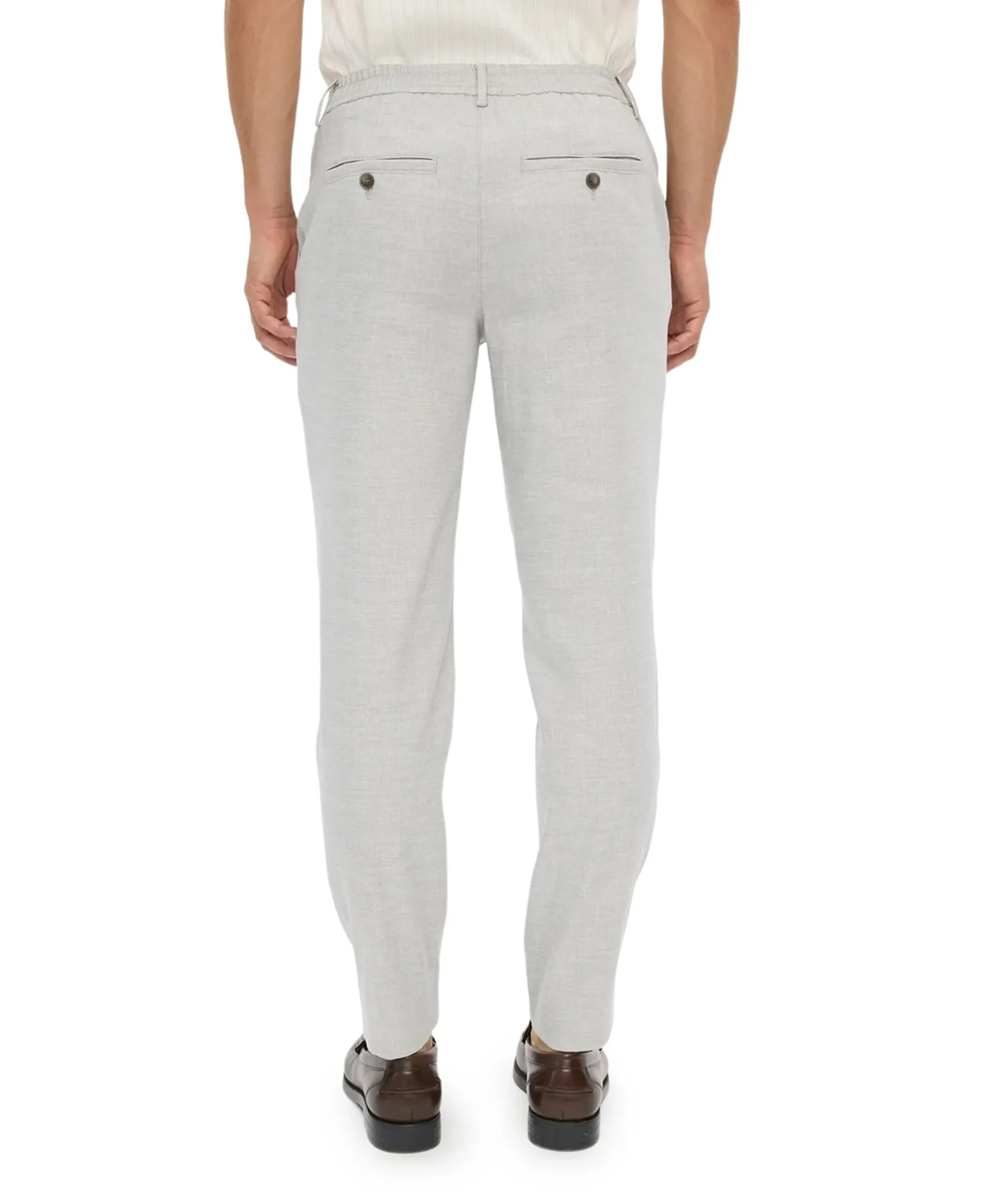 THEOPL 769 CLOUD LINEN heren broek grijs