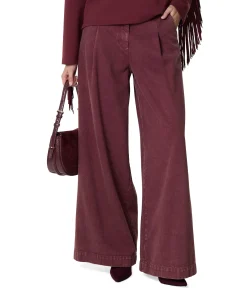 Theowide dames broek bordeaux
