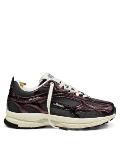 The Re-Run Cracked dames sneakers bordeaux