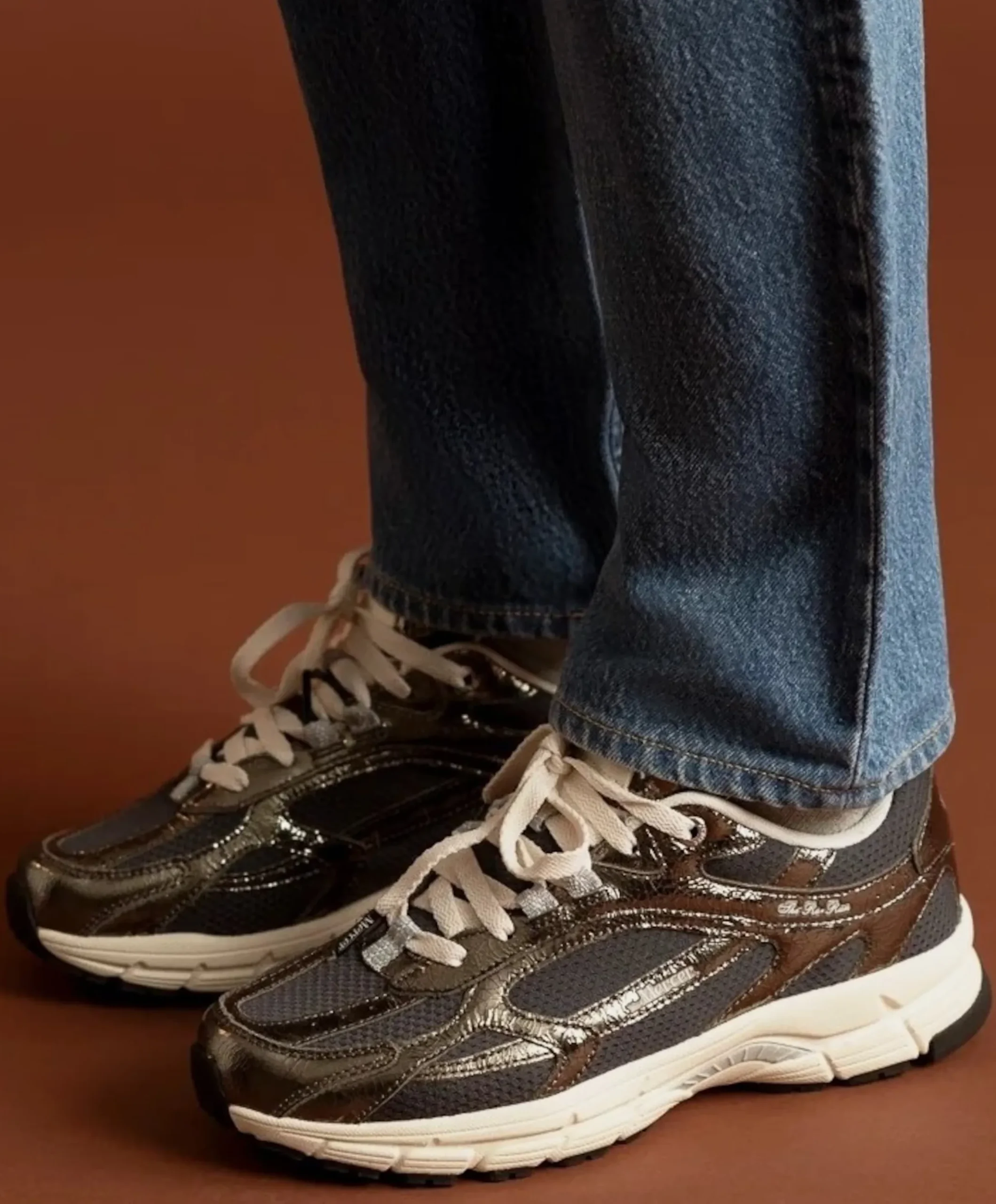 The Re-Run Cracked dames sneakers groen
