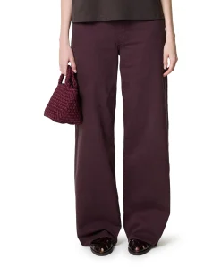 The Rerun ZIP SNEAK dames jeans bordeaux