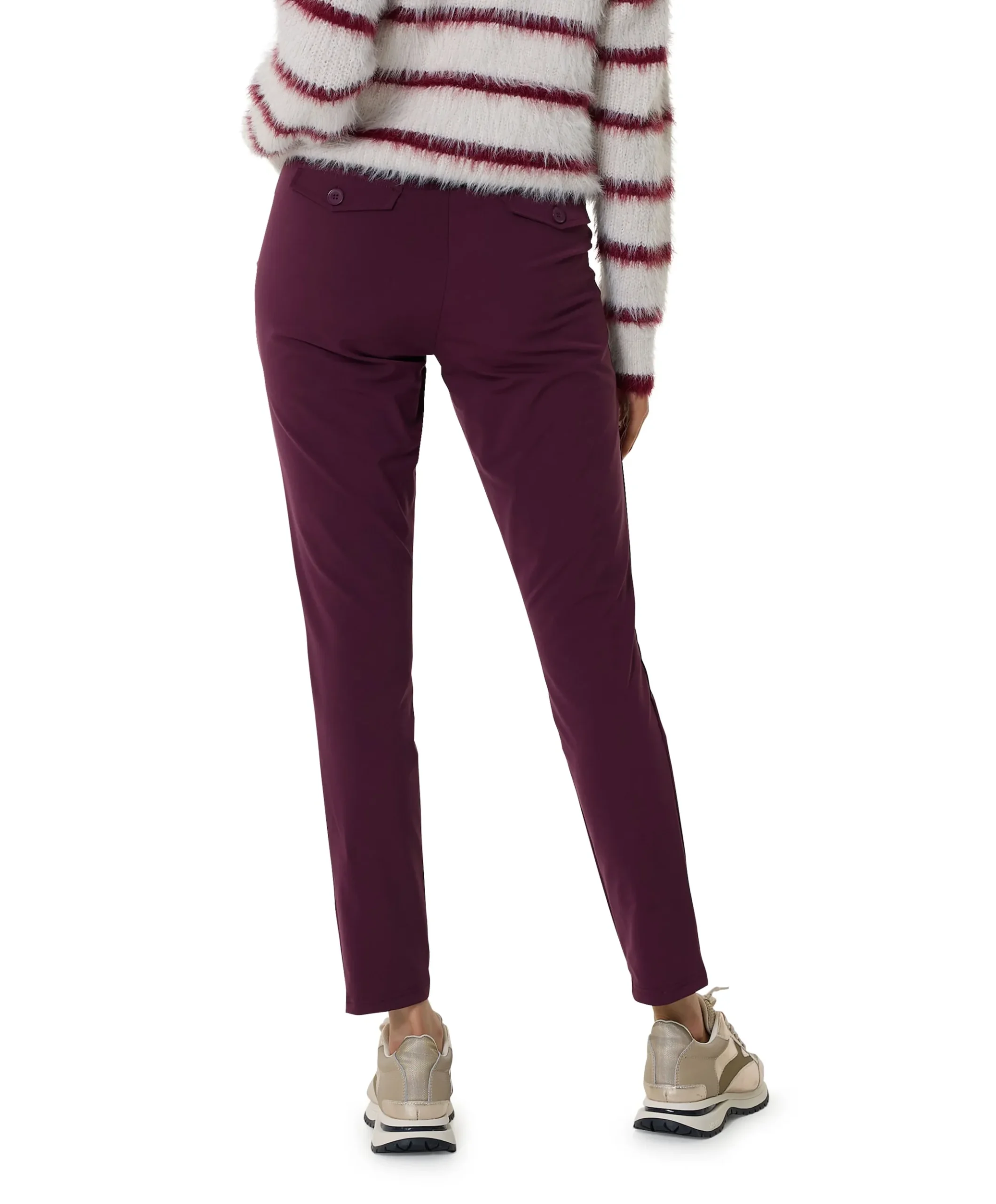 Travel casual broek bordeaux