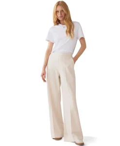 Trousers boot cut punto milano (4s2197) ecru