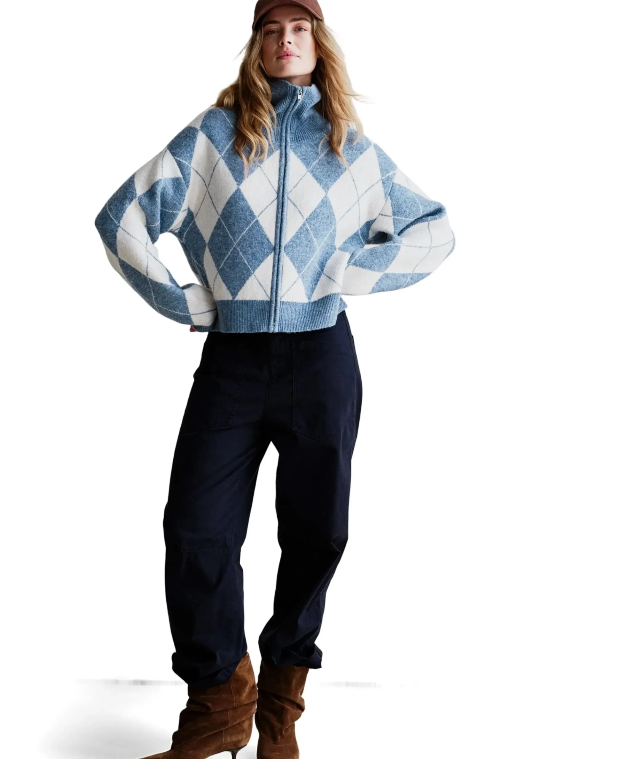 Trousers dames broek blauw