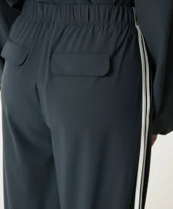 Trousers stripe dames broek grijs