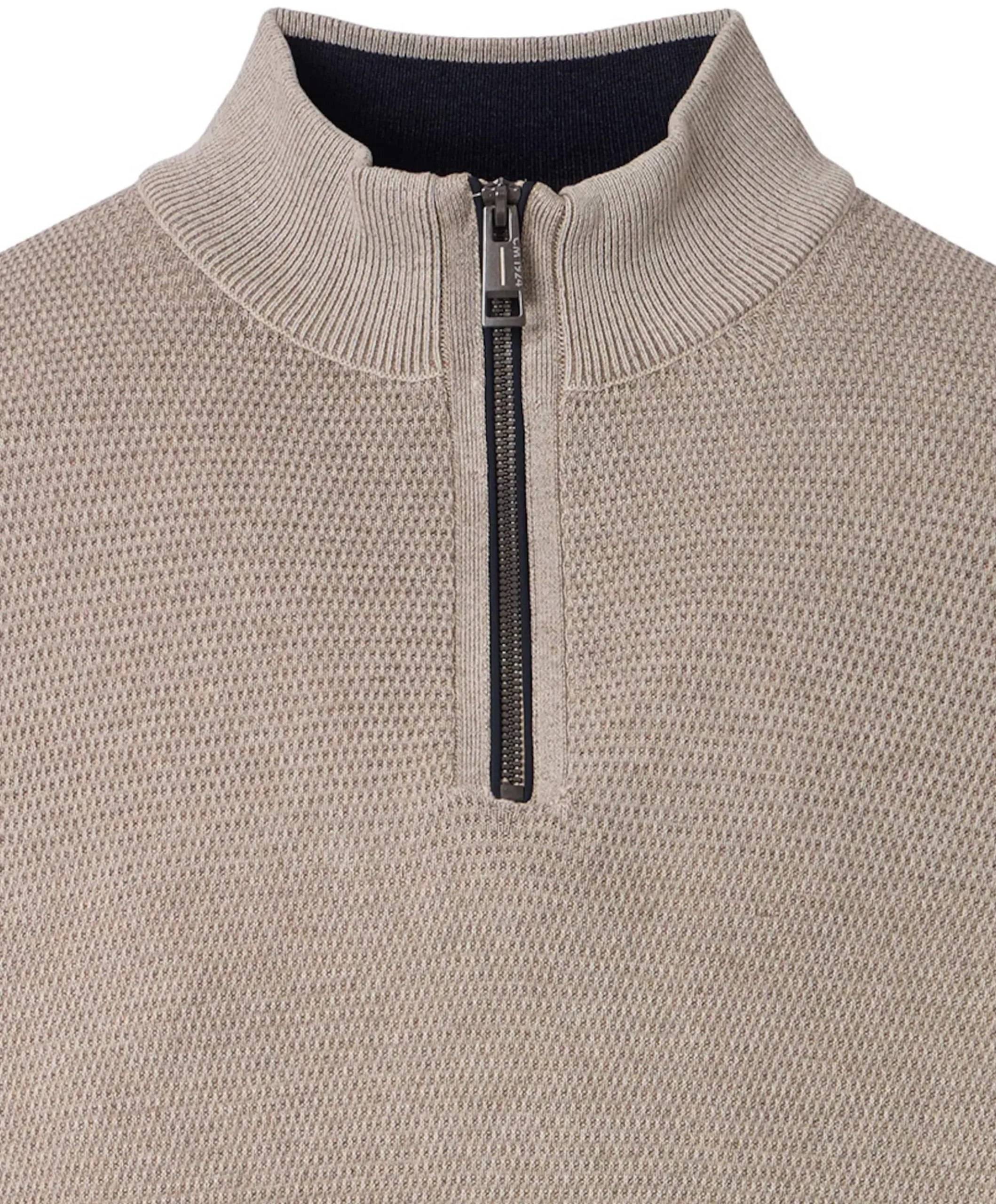 Trui met rits beige